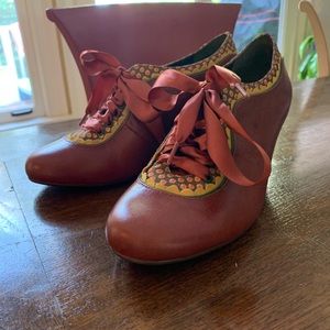 Maroon & Floral Print Poetic License Heels